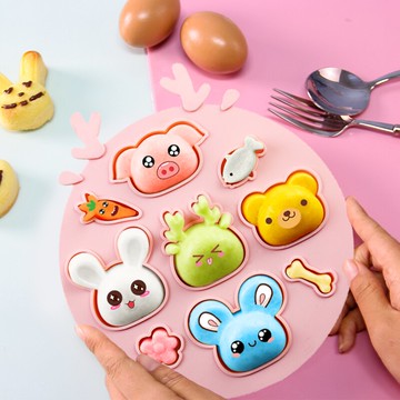 寶寶蒸糕輔食模具嬰兒米糕卡通蛋糕工具可蒸煮耐高溫硅膠烘焙磨具
