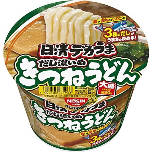 日清食品 日清デカうま きつねうどんだし濃いめ 106G12個