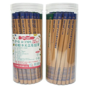巨倫 紅椴木 大三角鉛筆 2B/一筒50支入(定15) A-1705 學齡前大三角鉛筆-巨【APP滿額下單10%點數(單一帳號最高1000點)】9/30止