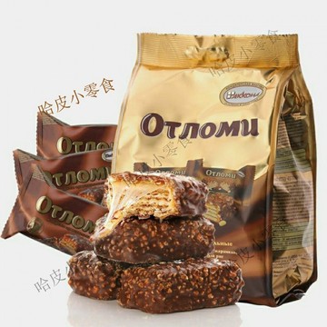【超实惠】俄羅斯進口奧特焦糖威化巧克力阿孔特拉絲蜂蜜夾心餅干零食