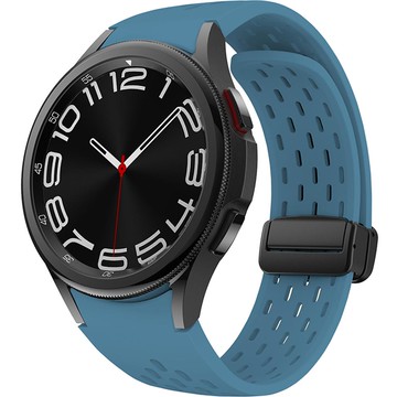 HAMATE Galaxy Watch 多孔磁吸扣環矽膠錶帶  冰藍色  1個  所有 Galaxy Watch 4 / 5 / 6 型號