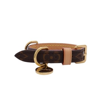 LOUIS VUITTON LV 路易威登  Dog Collar XS 狗項圈 棕色 原花帆布 GI1213【二手名牌BRAND OFF】