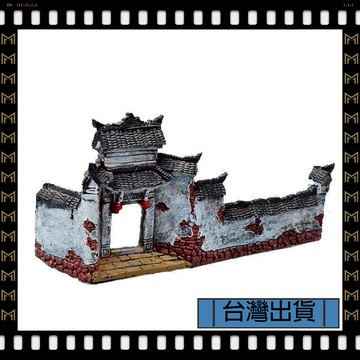 🔥台灣出貨🔥可開發票✅【大同小藝】魚缸海底造景裝飾 擺件 古宅古門 老房子 石敢當 多微景觀 仿真假山石