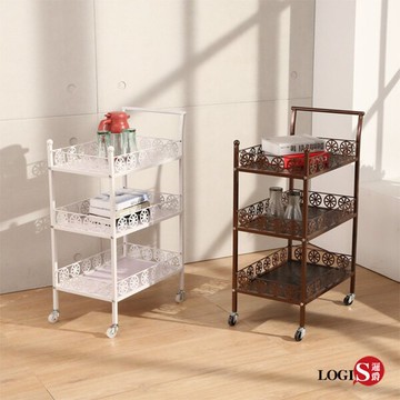 古典行動推車 古典 手推車 活動車 滑輪車 餐車 【LOGIS邏爵】【Q53】