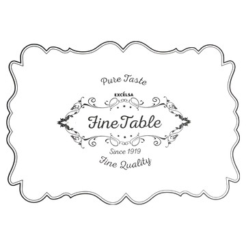 EXCELSA 波紋餐墊 PP塑料  白色  43 x 32.3cm  Fine quality 白色  1個