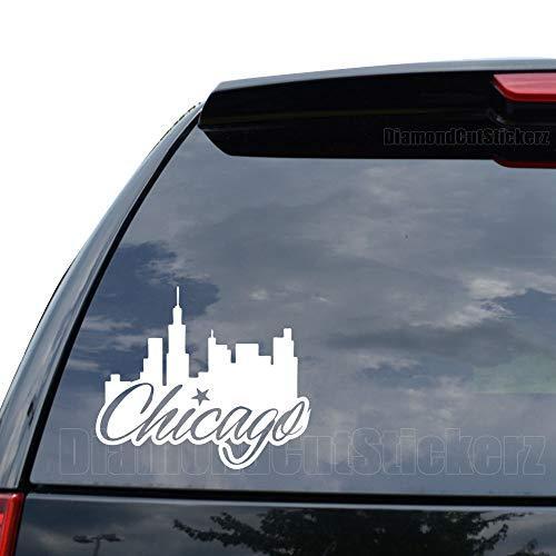 Chicago City Skylineデカールステッカー車トラックオートバイウィンドウiPadノートパソコン壁装飾 (18 in / 46