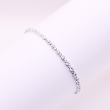 SWAROVSKI 施華洛世奇 Matrix Tennis 手鏈 鍍白金色