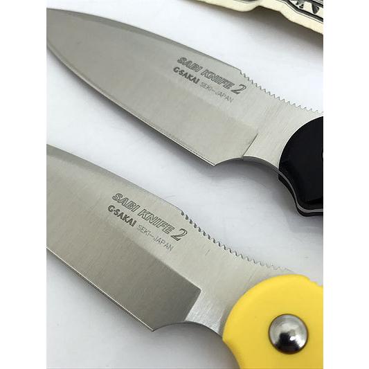 Gサカイ　サビナイフ2  NEW SABI KNIFE サバキ3寸　ザイテル　ブラック イエロー 関JAPAN　日本製