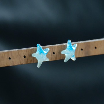 【泡立つヒトデ】Bubble Starfish- Silver Earrings by ETPLANT