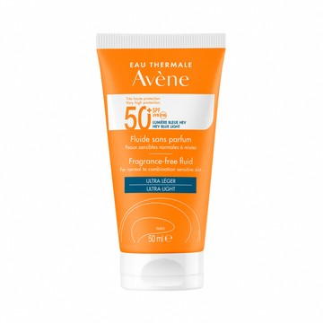 Avene 官方直營超能輕感防曬液(無香)SPF50+50ml
