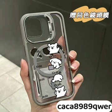 工作小狗送鏡頭貼 磁吸金屬支架iPhone16 15 14 13 12 11Pro max手機殼