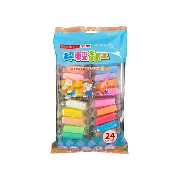 筆樂 PENROTE 24色超輕黏土(袋裝) /袋 F8334-24
