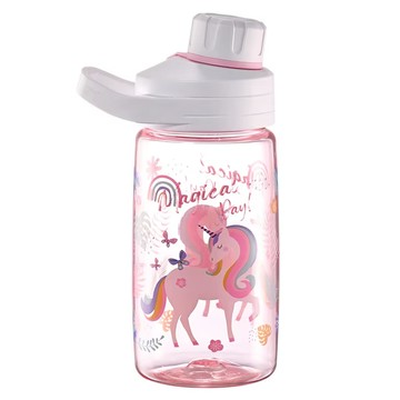 Tritan 旋蓋兒童水壺 450ml 運動水杯  粉紅獨角獸  1個