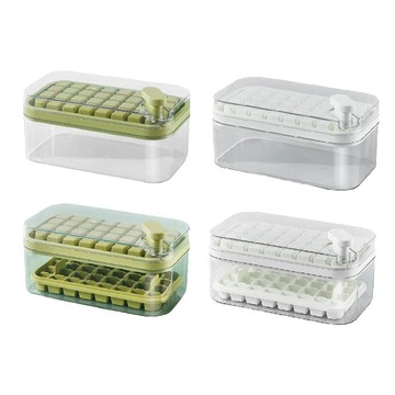 【現貨】按壓製冰盒 製冰盒 製冰盒模具 冰塊模具 冰塊盒 矽膠冰塊盒 製冰保鮮盒 DIY製冰 DIY點心 甜點冰
