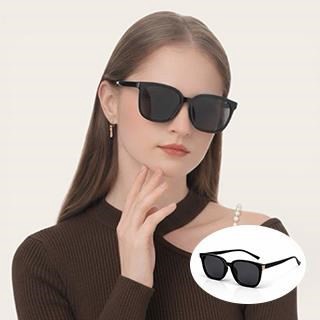 墨鏡/太陽眼鏡 Q&K高級感偏光太陽眼鏡 微奢黑金方框 TR90輕量 抗UV400 精品穿搭必備