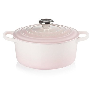 Le Creuset 法國系列廚具 圓鐵鍋【24cm】 貝殼粉 (LC382)