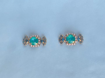 糖果 耳針/耳夾 海藍寶石色 (Aquamarine) candy aquamarine