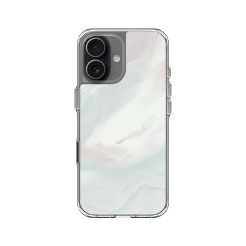 iPhone 17 Clear Case（相機按鈕） 透明 - 石紋與渲染 / Marble & Dreamy Gradient - 初戀