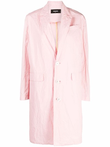 Dsquared2 - single-breasted mid-length coat - women - Polyester/Nylon - 40 - Pink