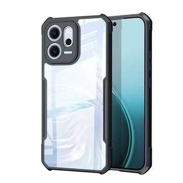 XUNDD 軍事防摔 OPPO Reno14 F 鏡頭全包覆 清透保護殼 手機殼(夜幕黑)
