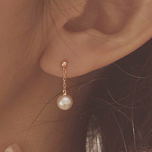 韓國飾品官方直營【WING BLING】14k 垂墜珍珠耳環 (閨蜜禮物 | 情人送禮 | 摩羯座生日禮物🎁)
