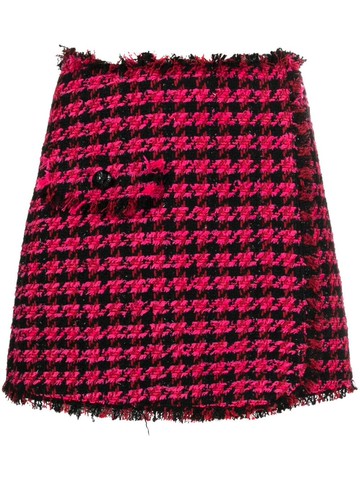 MSGM - tweed houndstooth-pattern shorts - women - Cotton/Acrylic (Fiber)/Polyester/Viscose/Wool/Polyester - 36 - Black