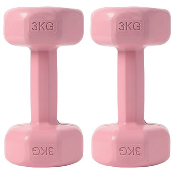 TEZEWA 多彩小啞鈴 粉色 2個  3kg  1組