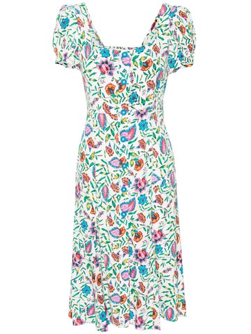 DVF Diane von Furstenberg - Elena floral-print midi dress - women - Viscose - 4 - White