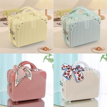 14寸手提箱化妝箱包小行李箱子女輕便旅行箱迷你便攜密碼收納箱