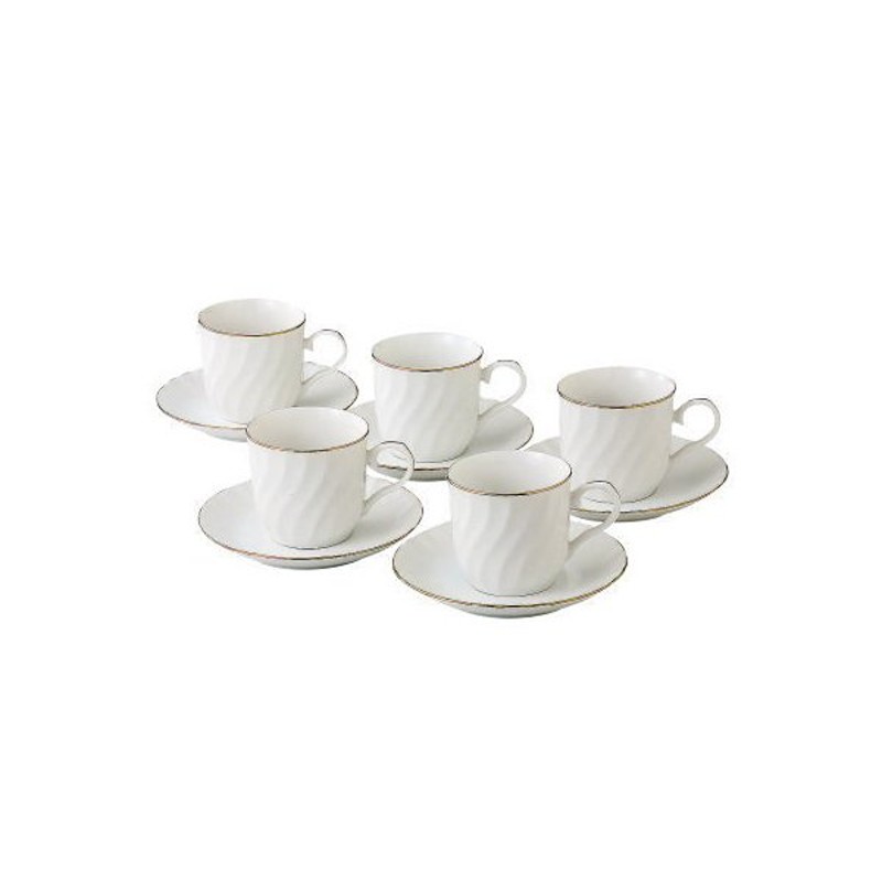 コーヒーカップ 5客セット ゴールドライン コーヒーセット 日本製 陶器 食器 美濃焼 シンプル 上品 白 カップ ソーサー ティーカップ 通販 Lineポイント最大0 5 Get Lineショッピング