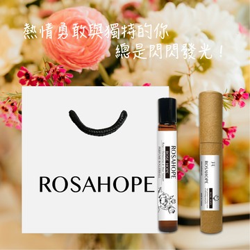 ［快速出貨］【瑰荷希ROSAHOPE】粉紅玫瑰精油香水滾珠  淡淡玫瑰花香 #純天然 #無酒精 #送給敏感的妳