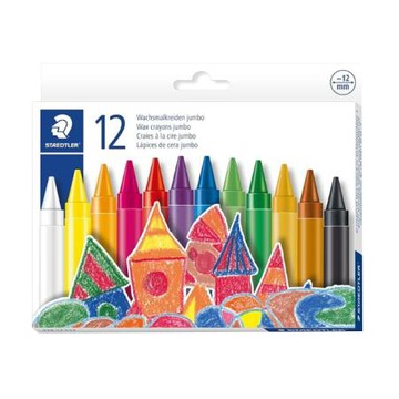 施德樓 STAEDTLER加寬型兒童無毒油蠟筆/MS229 12-C12/12色/盒