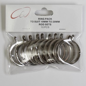 Metal Curtain Rod Rings 19/28mm