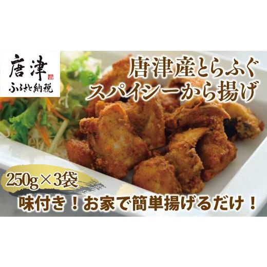 ふるさと納税 佐賀県 唐津市 唐津産 とらふぐスパイシー唐揚げ250g×3袋(合計750ｇ 「2023年 令和5年」