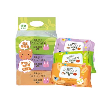 優生 嬰兒超厚柔濕巾(80抽X3包入)嬰兒濕巾