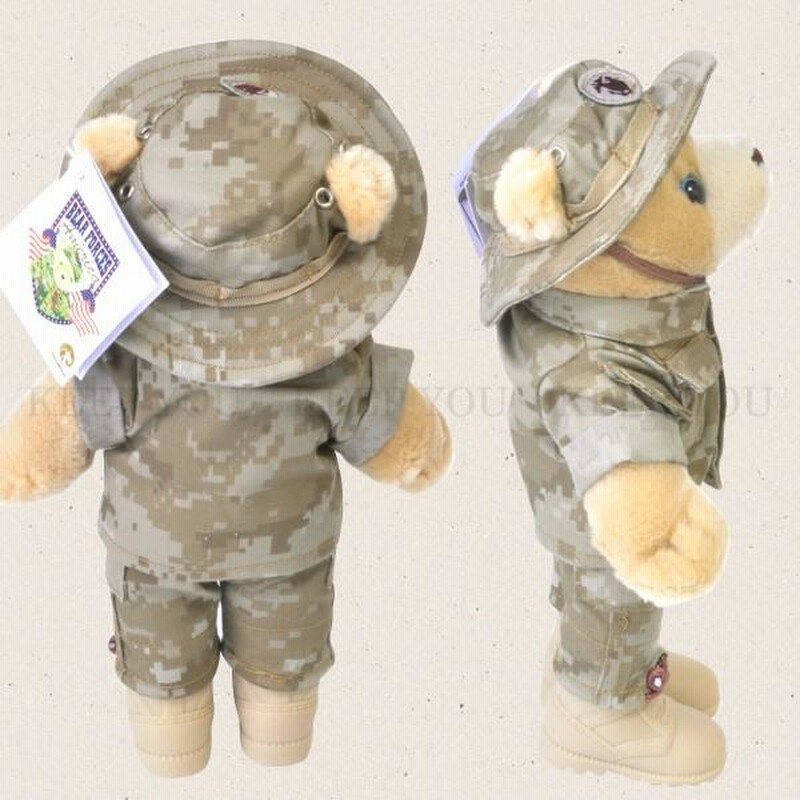 テディベア ミリタリー仕様 約28cm 軍隊 迷彩柄 MILITARY TEDDY BEARS