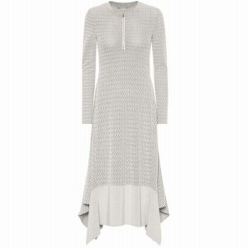 ステラ マッカートニー Stella Mccartney レディース ワンピース ワンピース ドレス Wool Blend Knit Dress White Black 通販 Lineポイント最大1 0 Get Lineショッピング