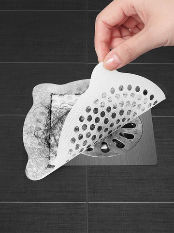 一次性地漏貼下水道過濾網廚房水槽過濾網浴室地漏攔發網貼紙