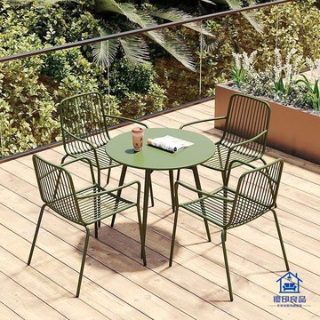 免運/附發票 戶外桌椅鐵藝套裝三件套 庭院露天簡約咖啡 廳冾談奶茶店 陽臺茶桌椅工廠現貨出 店長新品推薦 5y12