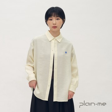 plain-me [小P社長透膚立體紋路] 罩衫 長袖襯衫 女生襯衫 襯衫 透膚  [PPW3303-261]