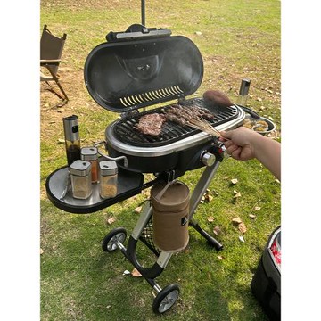 LTHW旅騰戶外便攜雙焰氣烤爐露營燒烤爐庭院燜烤爐可折疊無煙烤架