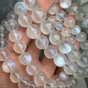 美！頂級天然 藍韻月光手珠 7～10mm4款尺寸♥️天然散發月光色 藍韻月光手排 藍韻月光石 藍暈月光 送禮禮品 收藏
