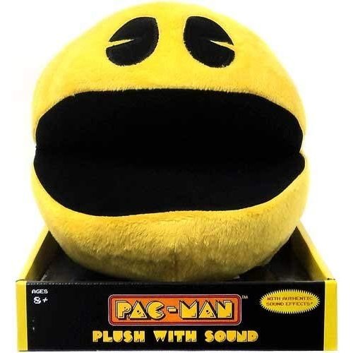 Pac-man 8-inch Plush with Authentic Sound Effects by Namco Bandai