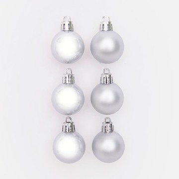 素色球盒3cmx6入 銀