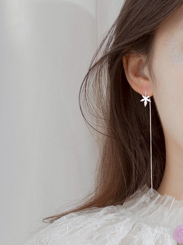 耳線女氣質純銀長款耳線2020新款潮銀耳環女顯臉瘦的耳環大氣超仙