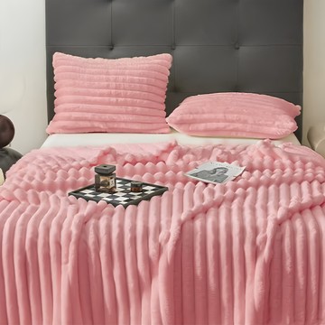 夢之語 3D立體兔毛雲朵毯  150 x 200cm  瓣瓣蕊粉