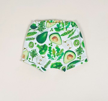 蔬菜嬰兒短褲，男嬰短褲，女嬰短褲，綠色兒童短褲