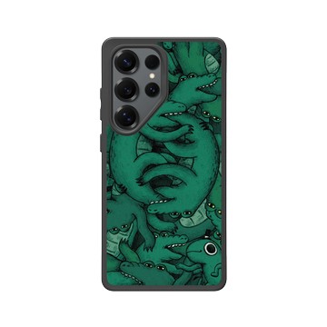 Galaxy S25 Ultra SolidSuit 黑 - 怪奇事物所 Incrediville - 肥尾鱷魚密集恐懼症