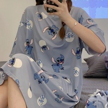 睡衣裙 睡衣 短袖睡裙 日系 睡衣 夏天 短袖睡裙 少女睡衣裙 女睡衣 家居服 卡通睡衣 休閒睡衣 睡裙 睡衣