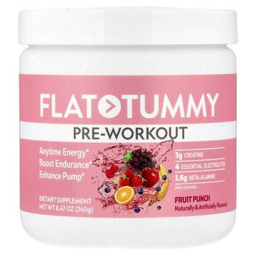 Flat Tummy, 鍛鍊前配方，混合水果味，8.47 盎司（240 克）
